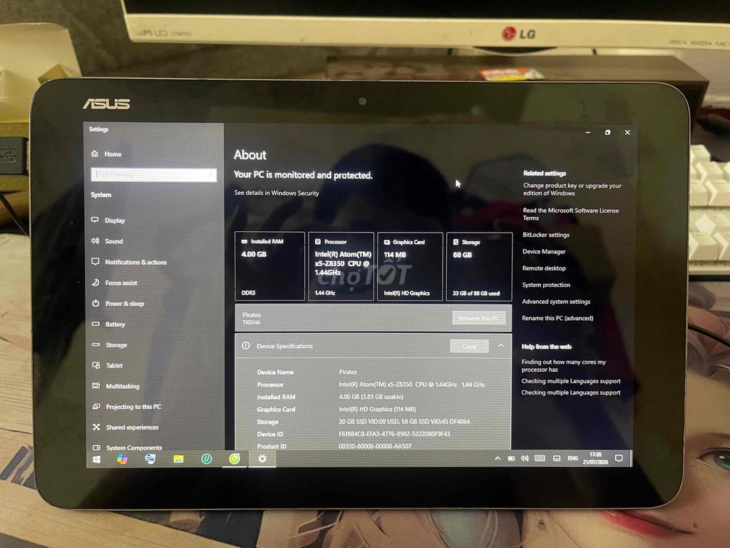 Asus Transformer Book T102HA x5-Z8350 10.1 inch 4G. Mua bán Máy tính bảng tại Quận Bắc Từ Liêm Hà Nội được đăng bởi Minh Tuấn hình 1