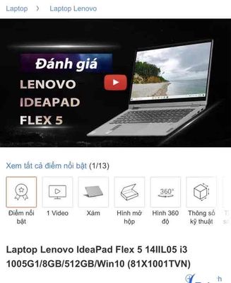 Laptop Lenovo IdeaPad Flex5. Mua bán Laptop tại Quận Cẩm Lệ Đà Nẵng được đăng bởi Thuý Nga