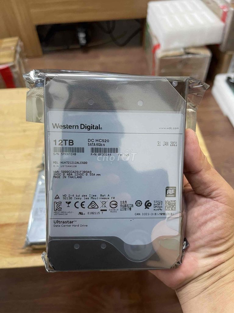 Ổ cứng HDD Western Digital DC HC520 12TB. Mua bán Linh kiện (RAM, Card...) tại Quận 11 Tp Hồ Chí Minh được đăng bởi Phuong Nguyen hình 1