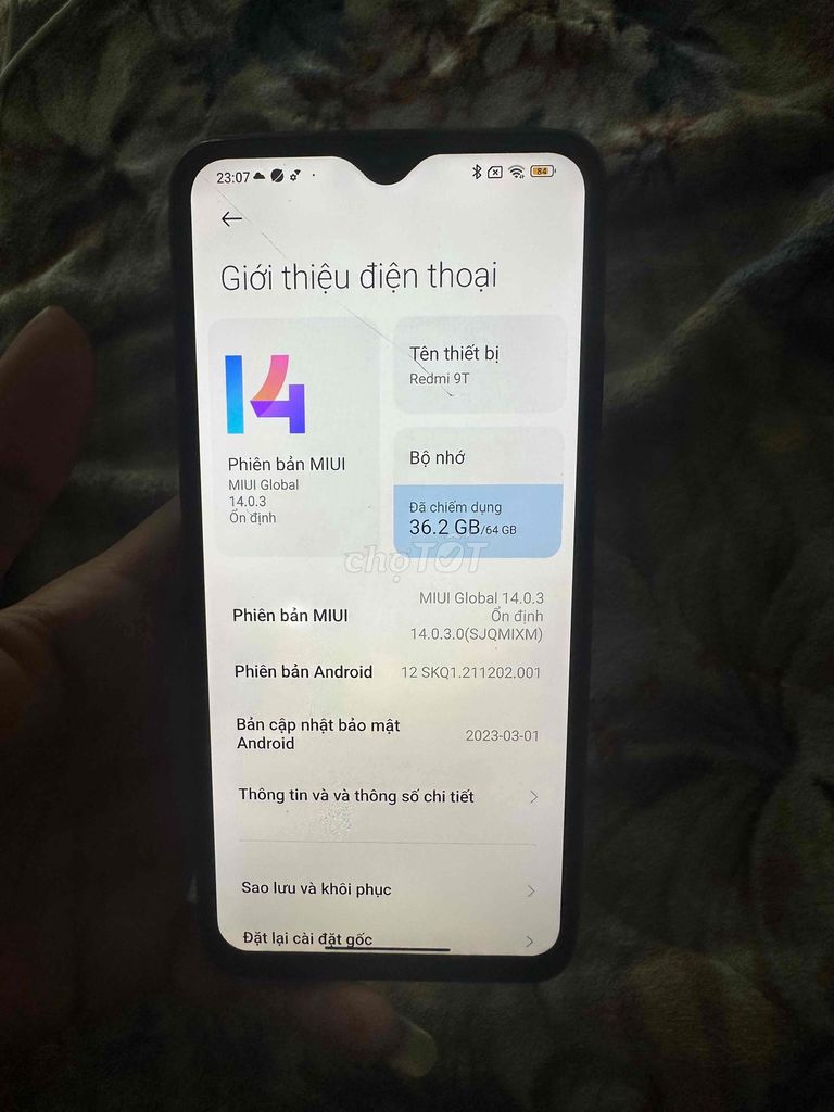 Xiaomi Redmi 9T 64GB Đen. Mua bán Điện thoại tại Quận Đống Đa Hà Nội được đăng bởi Hùng Nguyễn hình 1
