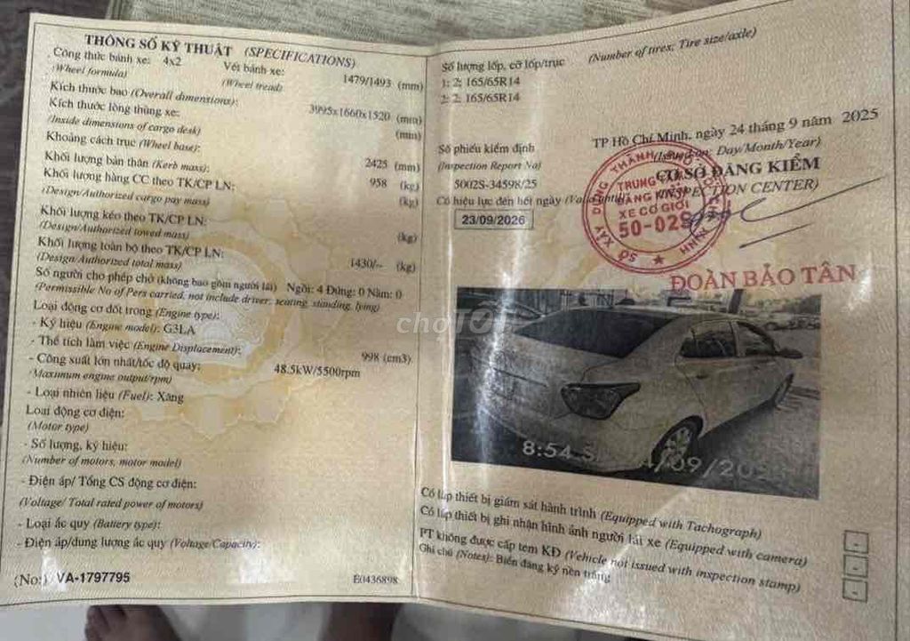 Hyundai Grand i10 2015 - chính chủ cần bán gấp. Mua bán Ô tô tại Quận Tân Phú Tp Hồ Chí Minh được đăng bởi sang hình 5