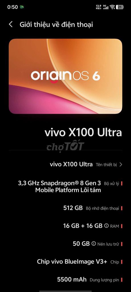 Vivo X100 Ultra 512GB. Mua bán Điện thoại tại Huyện Đông Anh Hà Nội được đăng bởi Tung hình 1