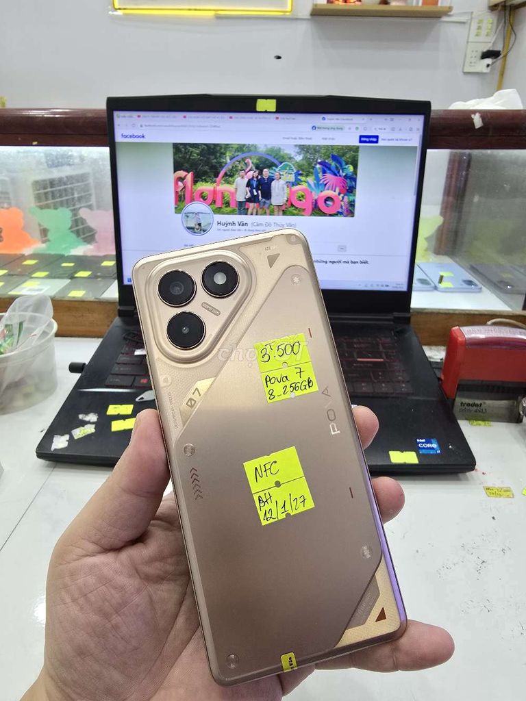 Tecno Pova 7 8GB/256GB Vàng Like New. Mua bán Điện thoại tại Thành phố Long Xuyên An Giang được đăng bởi Facebook Cầm Đồ Thúy Vân hình 1