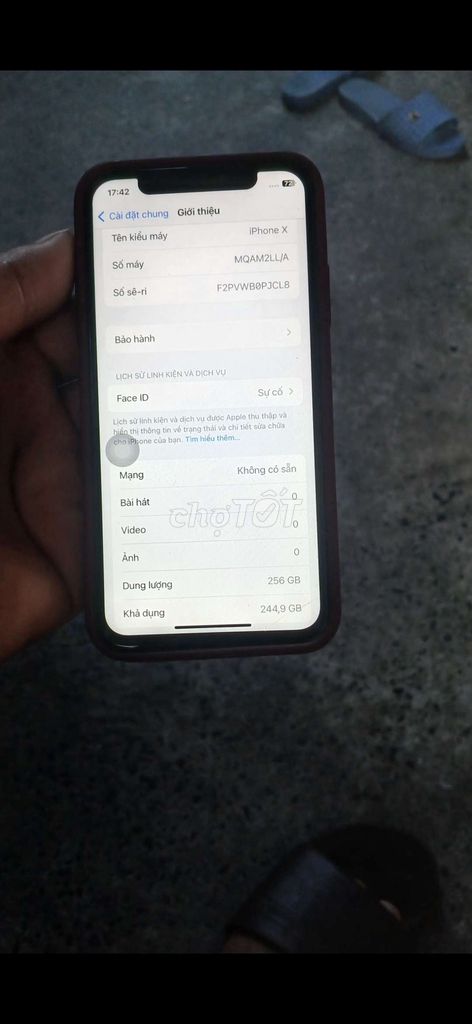 Apple iPhone X 256GB Đen nứt góc. Mua bán Điện thoại tại Quận 12 Tp Hồ Chí Minh được đăng bởi anh khang  hình 1