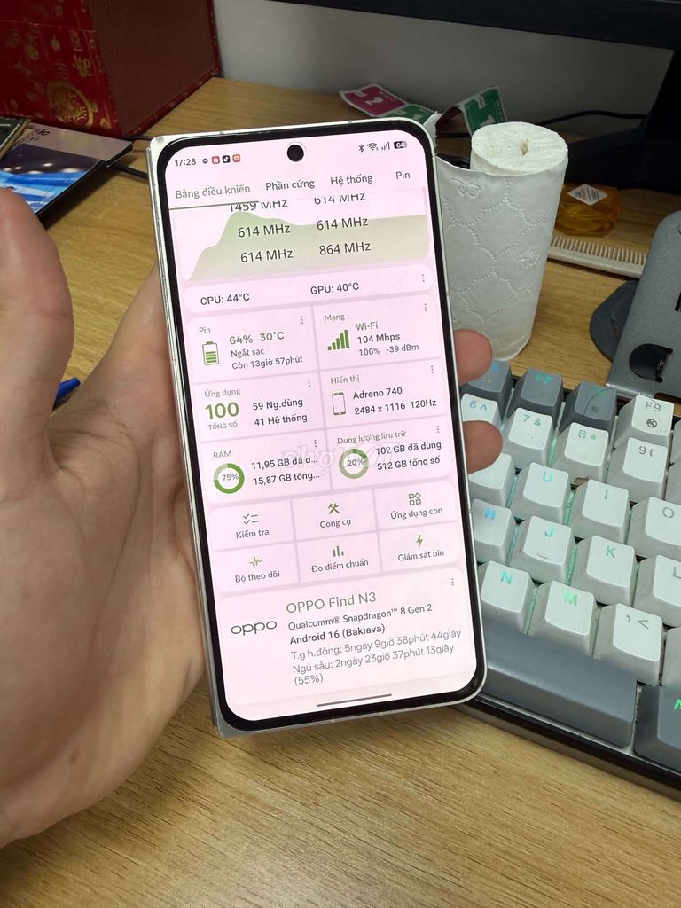Oppo Find N3 512GB Trắng Đã sử dụng. Mua bán Điện thoại tại Quận Tây Hồ Hà Nội được đăng bởi nguyễn  hình 1