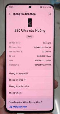 Samsung Galaxy S20 Ultra Xám 128GB bản Mỹ 2 sim. Mua bán Điện thoại tại Quận Gò Vấp Tp Hồ Chí Minh được đăng bởi Thanh Liêm