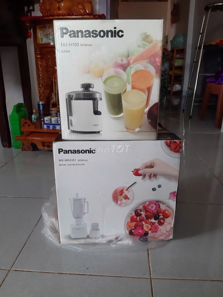 Máy ép trái cây Panasonic  Trắng Mới. Mua bán Bếp, lò, đồ điện nhà bếp tại Huyện Chợ Mới An Giang được đăng bởi Thanh Lý hình 1