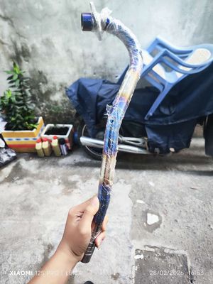 Cổ pô xe máy Wave lớn Titan