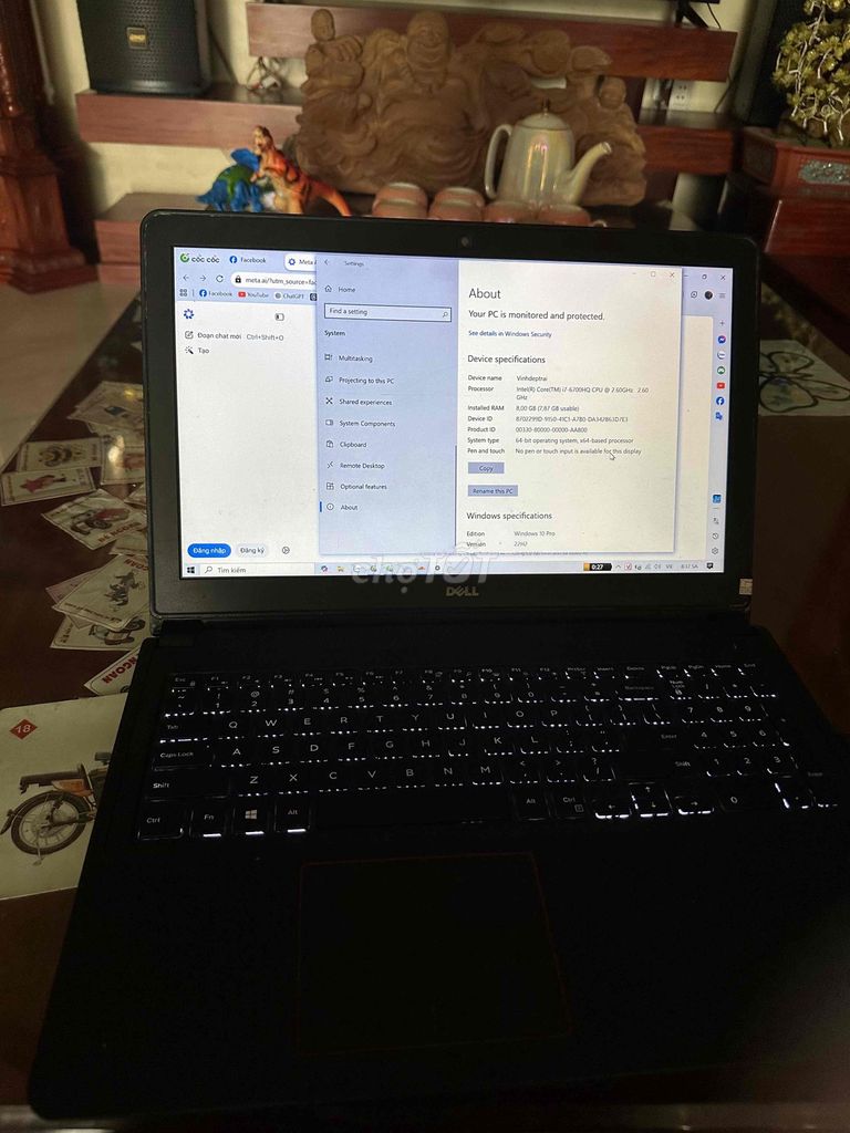 Dell Gaming i7-6700HQ 8GB Đen. Mua bán Laptop tại Huyện Quảng Xương Thanh Hóa được đăng bởi Vinh Cao hình 1