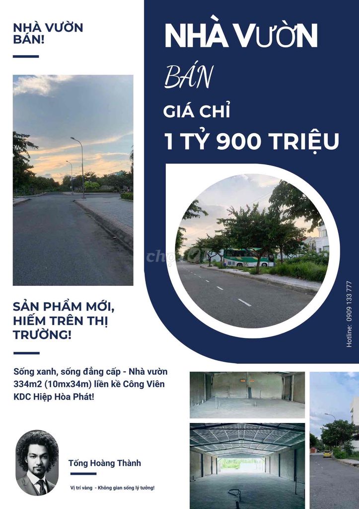 BÁN NHÀ VƯỜN 334M2 (10Mx34M) KDC HIỆP HÒA PHÁT