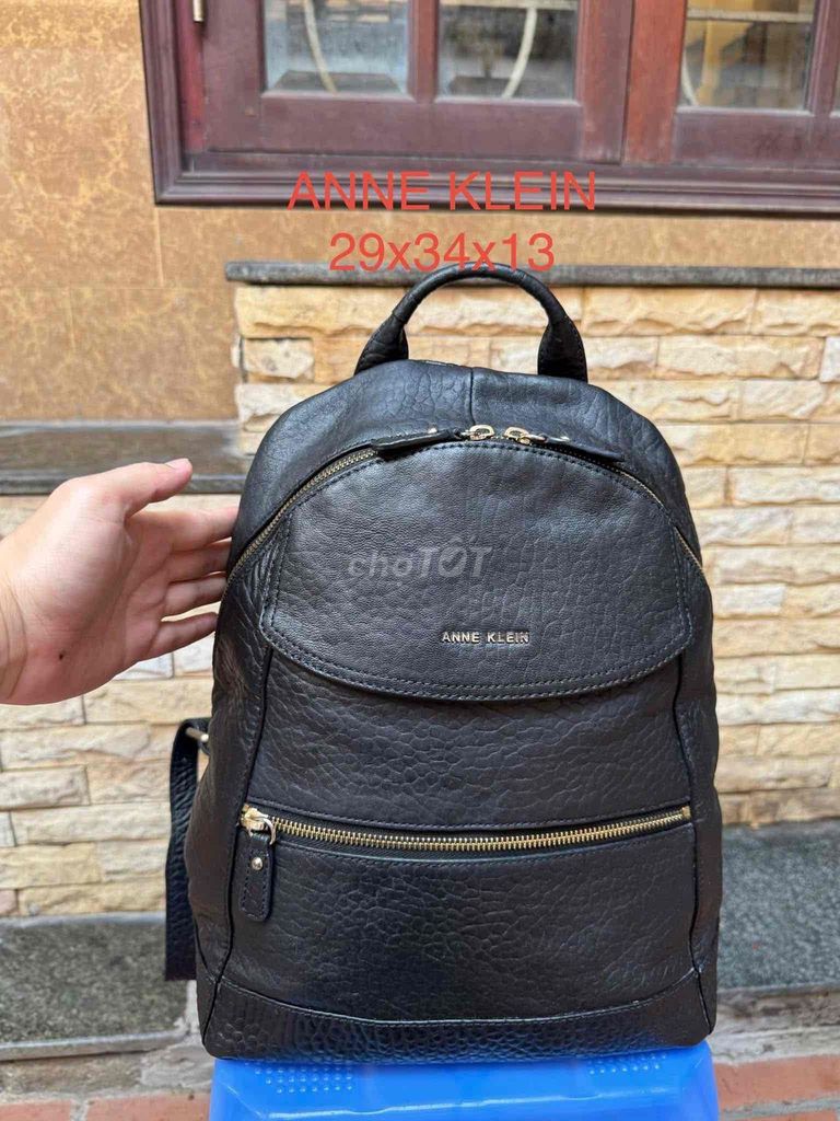 Balo Beanpole Da thật Đen 30x34x14. Mua bán Túi xách tại Huyện Thanh Trì Hà Nội được đăng bởi Gấm Hoa 2Hand hình 1