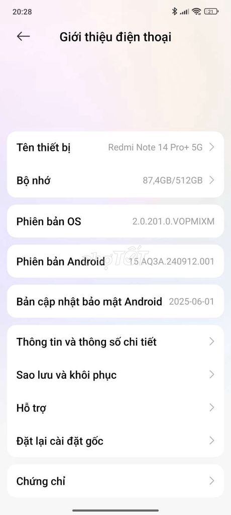 Xiaomi Redmi Note 14 Pro+ 5G 512GB. Mua bán Điện thoại tại Huyện Chương Mỹ Hà Nội được đăng bởi Nguyễn trong thuấn  hình 1