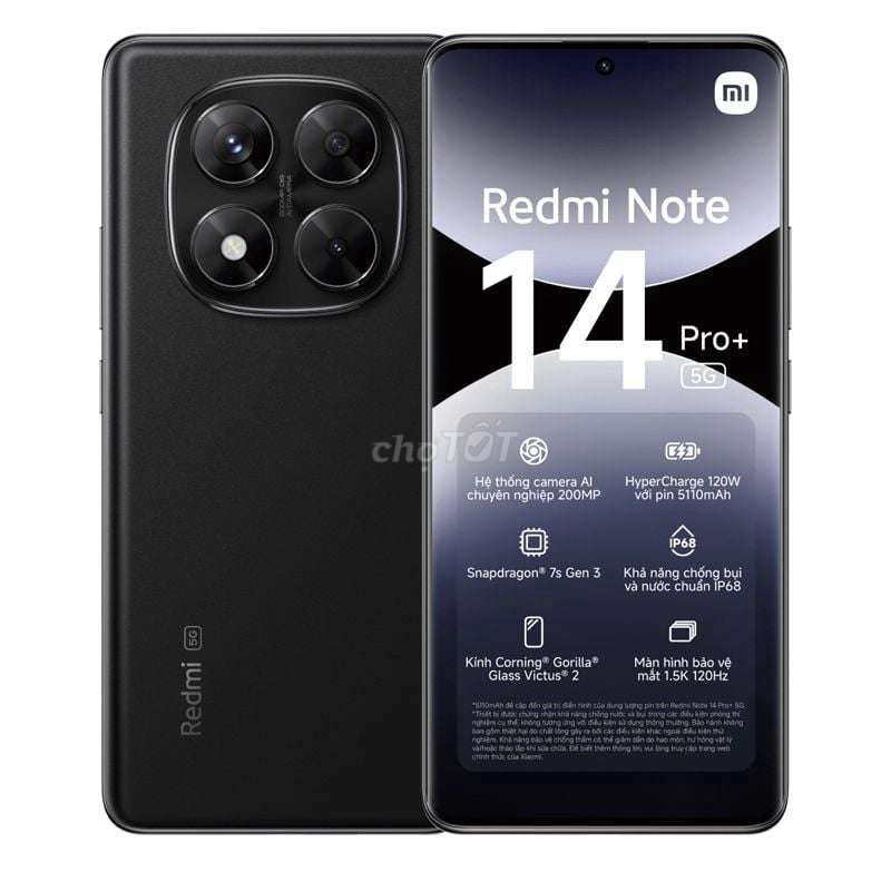 Xiaomi Redmi Note 14 Pro+ 256GB Đen. Mua bán Điện thoại tại Quận Liên Chiểu Đà Nẵng được đăng bởi Thanh Khắc Ngọc hình 1