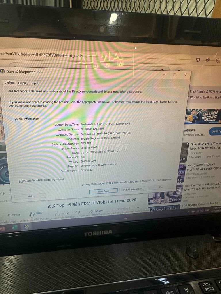 Laptop Toshiba i5 ram 2/68gb. Mua bán Laptop tại Quận Bình Tân Tp Hồ Chí Minh được đăng bởi Bích Trâm hình 3