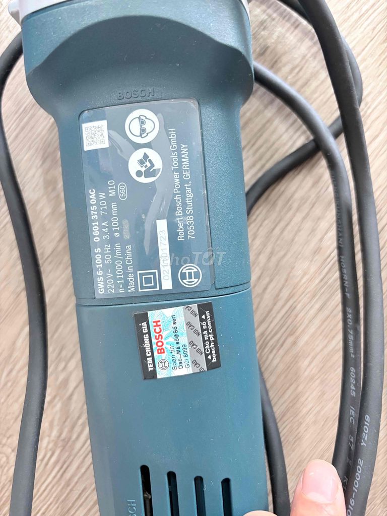 Máy mài góc Bosch GWS 6-100 S. Mua bán Đồ chuyên dụng, Giống nuôi trồng tại Thị xã Phú Mỹ Bà Rịa - Vũng Tàu được đăng bởi Thiết Bị NY hình 1