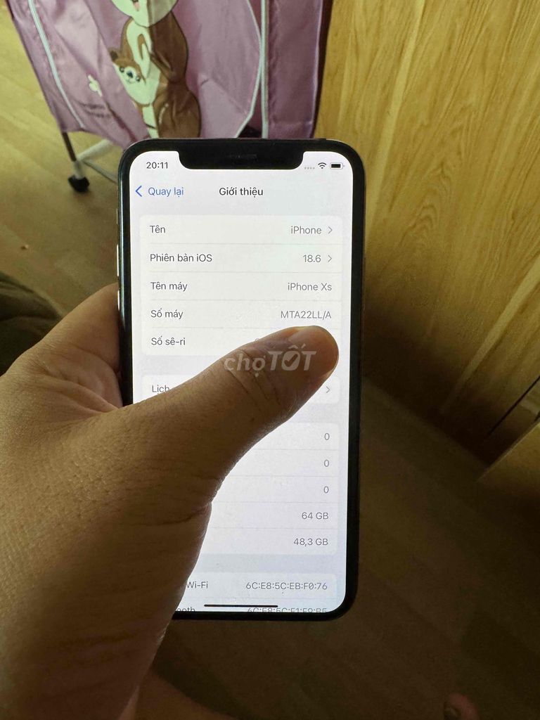 Apple iPhone Xs 64GB Vàng Đã thay pin. Mua bán Điện thoại tại Quận Hà Đông Hà Nội được đăng bởi Đinh công đạt hình 1