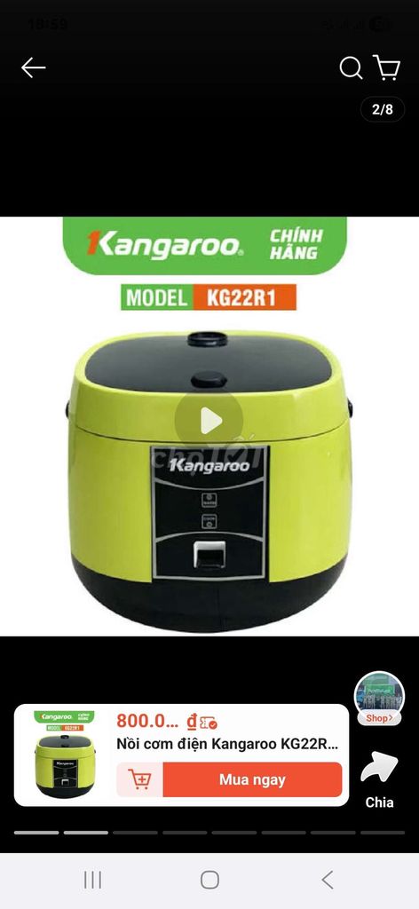 Nồi cơm điện Kangaroo . Mua bán Bếp, lò, đồ điện nhà bếp tại Quận 4 Tp Hồ Chí Minh được đăng bởi Tấn Phạm  hình 1