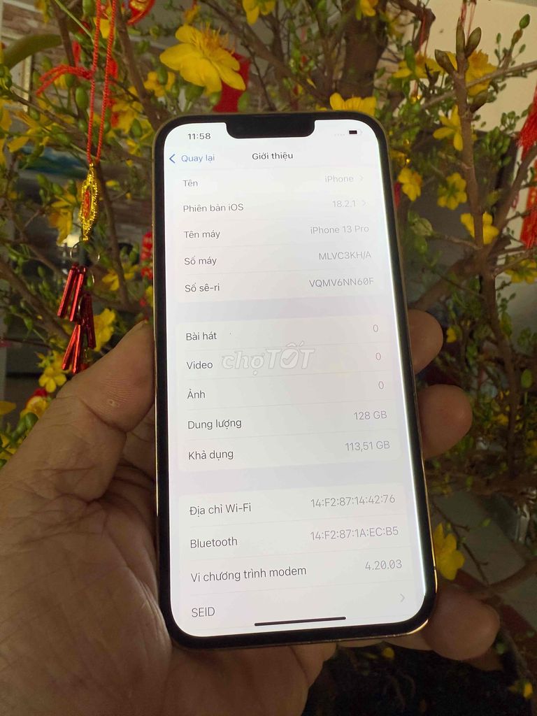 iPhone 13 pro 128G qte màu vàng