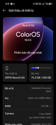 OPPO Reno13 5G 12GB/256GB Xám