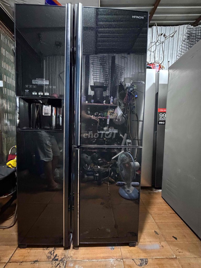 Tủ lạnh Hitachi Side by Side Inverter Đen. Mua bán Tủ lạnh tại Quận Gò Vấp Tp Hồ Chí Minh được đăng bởi Hoàng sang hình 1