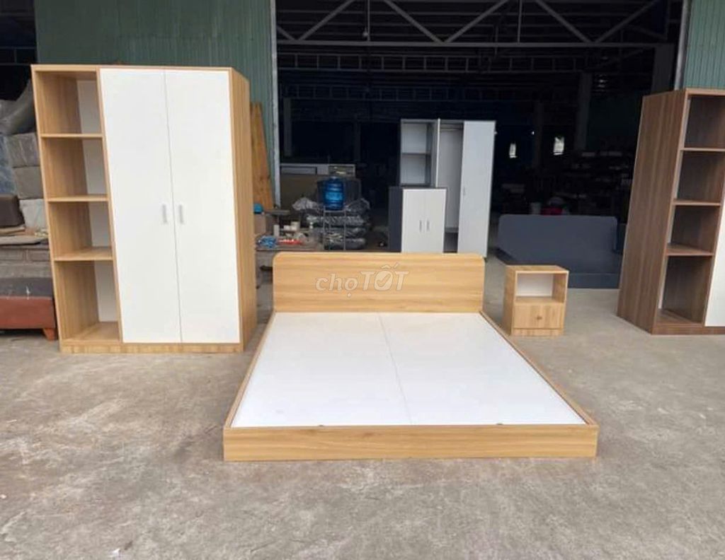 GIƯỜng NgỦ GỖ MDF caO CẤP thÁO LẮP DỄ DÀnG GIAO 2h