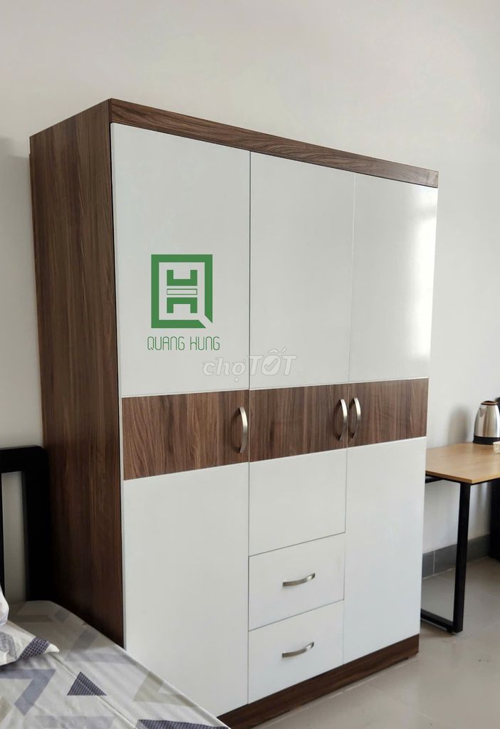 TỦ GỖ MDF// TỦ QUẦN ÁO GIÁ RẺ/ TỦ NHỎ GỌN/ TỦ MDF. Mua bán Tủ, kệ gia đình tại Quận 12 Tp Hồ Chí Minh được đăng bởi Nội Thất Quang Hùng TD hình 1