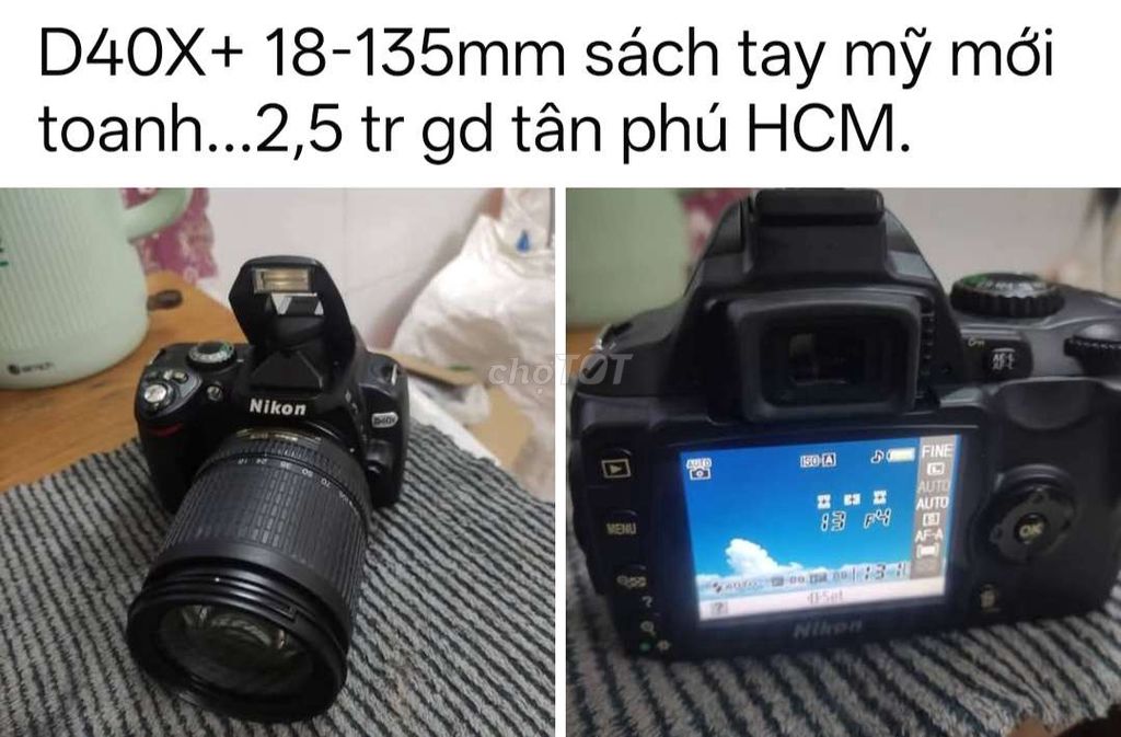 Máy ảnh Nikon D40X 18-135mm Mỹ. Mua bán Máy ảnh, Máy quay tại Quận Tân Phú Tp Hồ Chí Minh được đăng bởi Cường hình 1