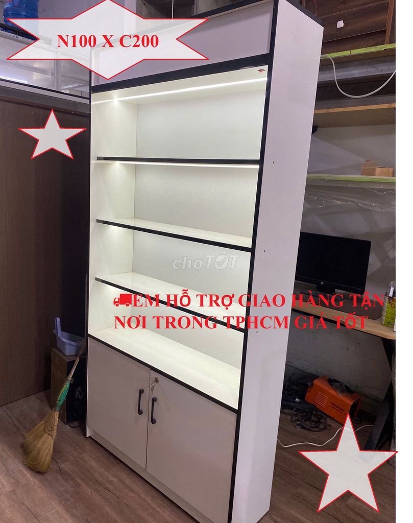 KỆ TỦ TRƯNG BÀY MỸ PHẨM, NƯỚC HOA, PHỤ KIỆN 1Mx2M. Mua bán Tủ, kệ gia đình tại Quận Gò Vấp Tp Hồ Chí Minh được đăng bởi Nội Thất Tủ Kệ Trưng Bày hình 1