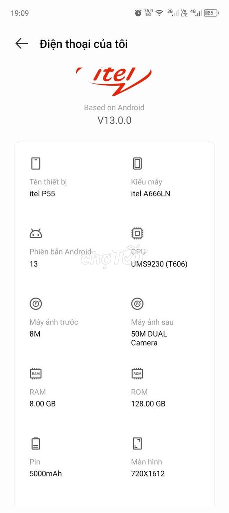 itel P55 8GB/128GB. Mua bán Điện thoại tại Thành phố Thủ Đức Tp Hồ Chí Minh được đăng bởi Bán hàng dạo hình 1