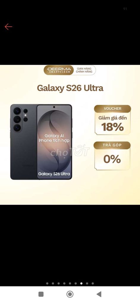 Samsung Galaxy S26 Ultra 256GB Đen. Mua bán Điện thoại tại Huyện Yên Thành Nghệ An được đăng bởi Minh Châu hình 1