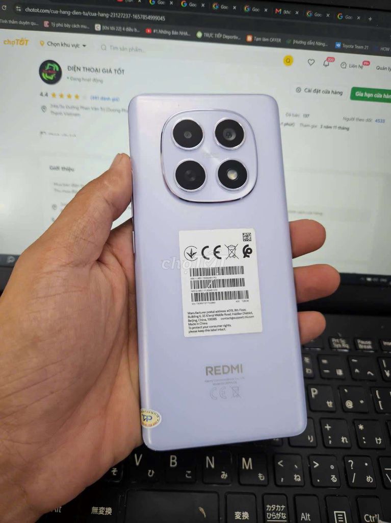 REDMI NOTE 15 6GB.128GB HELIO G100ULTRA BH 05.2027. Mua bán Điện thoại tại Quận Bình Thạnh Tp Hồ Chí Minh được đăng bởi Dân Mobile hình 1