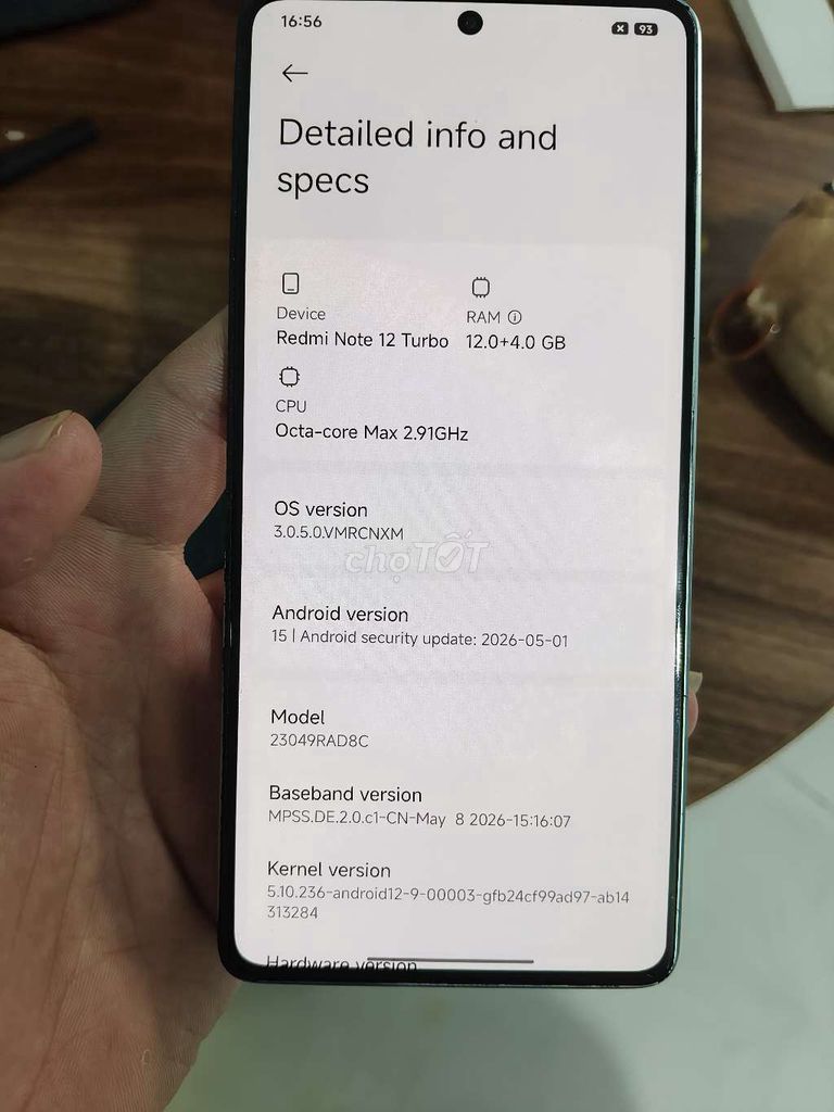 Xiaomi Redmi Note 12 Turbo Xanh nhạt. Mua bán Điện thoại tại Thành phố Biên Hòa Đồng Nai được đăng bởi tuấn  hình 1