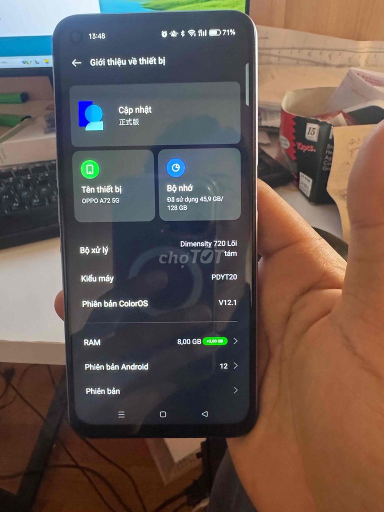 OPPO A72 5G 128GB Hồng. Mua bán Điện thoại tại Quận Long Biên Hà Nội được đăng bởi hoangha hình 1