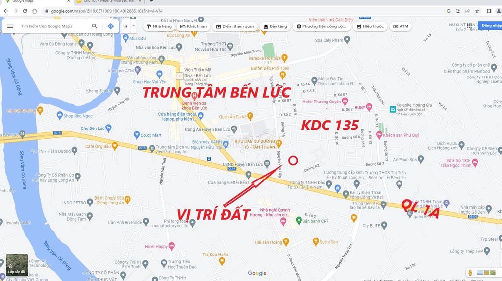 ĐẤT TRUNG TÂM BẾN LỨC 100M2 KỀ KDC 135