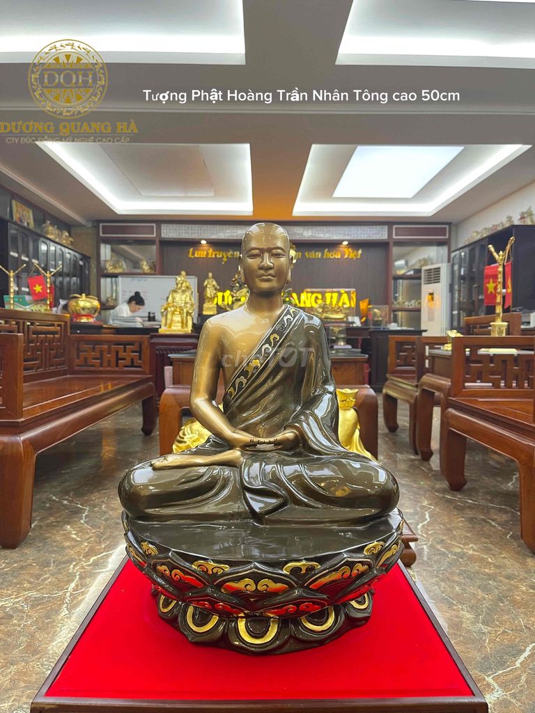 Tượng Phật Hoàng Trần Nhân Tông 50cm Đồng. Mua bán Đồ sưu tầm, đồ cổ tại Huyện Ý Yên Nam Định được đăng bởi Đồ Đồng Dương Quang Hà hình 1