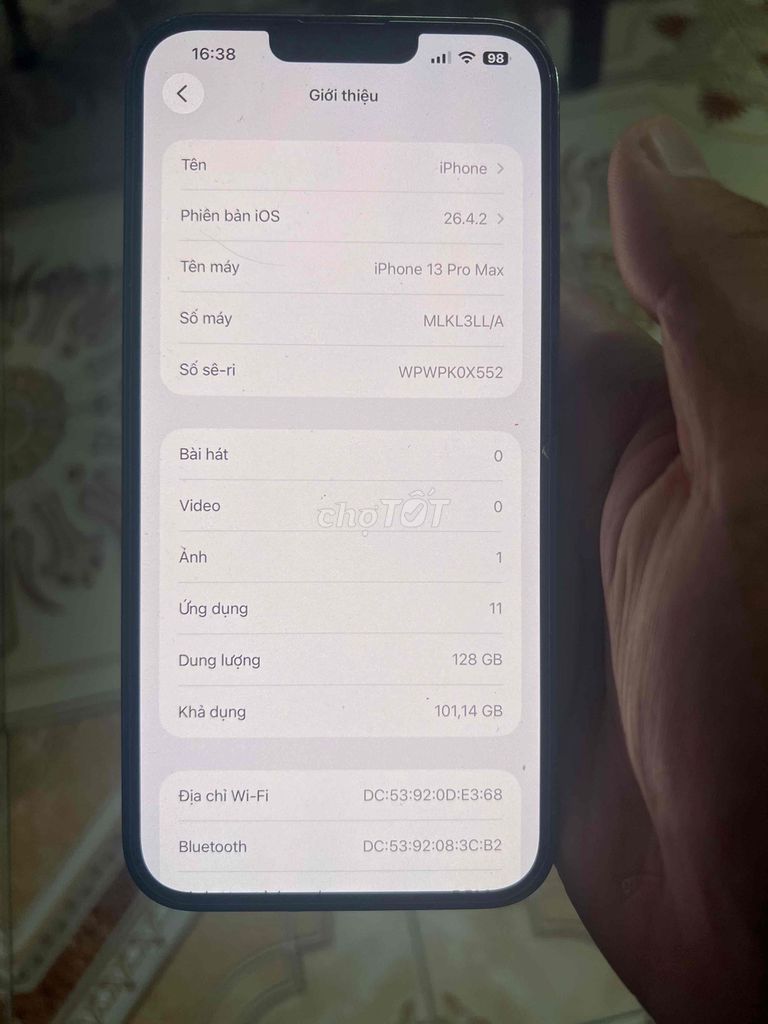 iPhone 13 Pro Max 128GB Đen. Mua bán Điện thoại tại Huyện Đông Anh Hà Nội được đăng bởi tuan hình 1