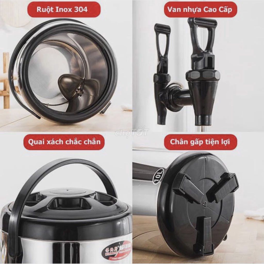 Vòi bình giữ nhiệt Nhựa Đen 6L, 8L, 10L, 12L. Mua bán Dụng cụ nhà bếp tại Quận Bình Thạnh Tp Hồ Chí Minh được đăng bởi Ngân Phương hình 1
