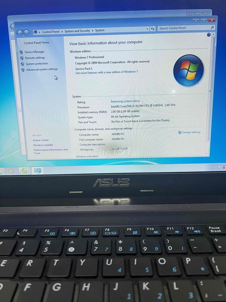 Laptop Asus Intel Core i3 2GB. Mua bán Laptop tại Huyện Sóc Sơn Hà Nội được đăng bởi Kiên PC hình 1