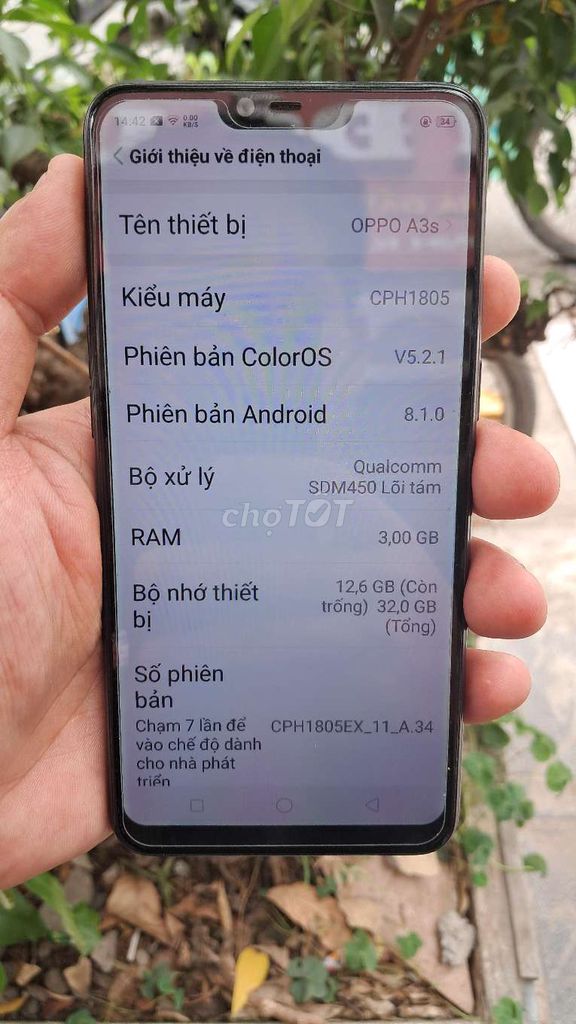 Oppo A3s . Mua bán Điện thoại tại Quận Hai Bà Trưng Hà Nội được đăng bởi bùi hữu liêm  hình 1