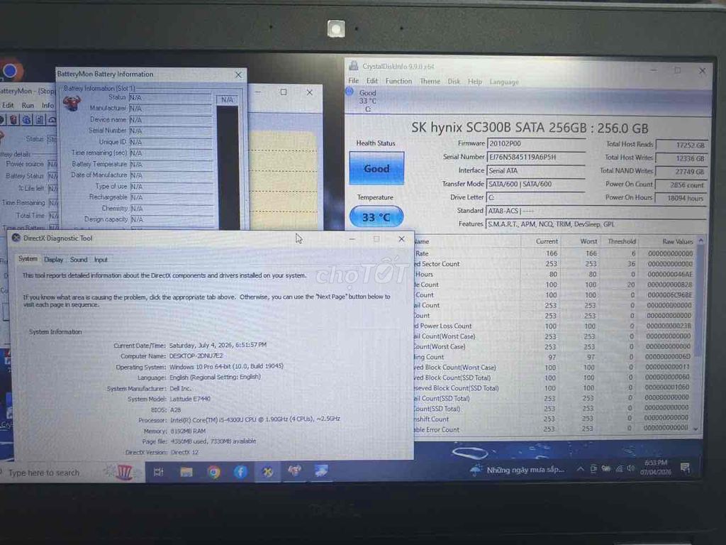 Dell Latitude E7440 I5-4300U 8GB/256GB SSD Bạc. Mua bán Laptop tại Quận Gò Vấp Tp Hồ Chí Minh được đăng bởi Chí Hướng Group  hình 1