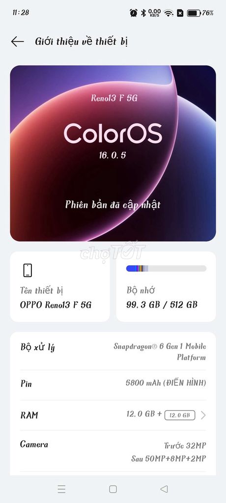 OPPO Reno13 F 5G 12GB/512GB. Mua bán Điện thoại tại Thành phố Thủ Đức Tp Hồ Chí Minh được đăng bởi Kiler hình 1