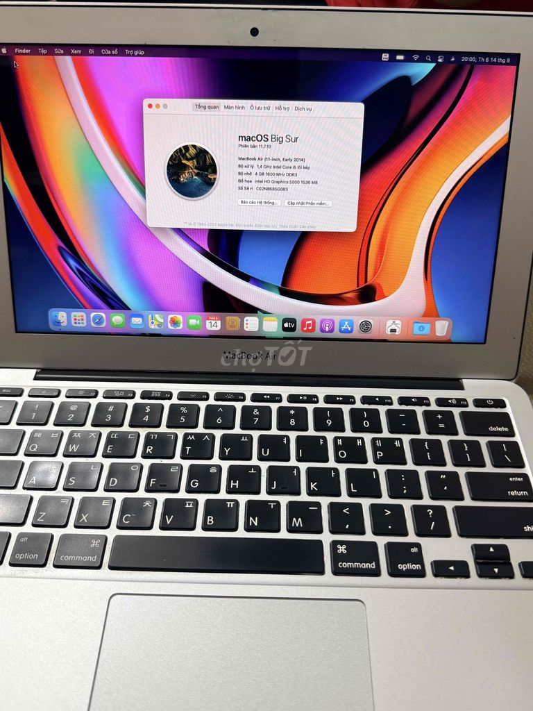 Apple MacBook Air 11inch i5 4GB/128GB Bạc 2014. Mua bán Laptop tại Quận Phú Nhuận Tp Hồ Chí Minh được đăng bởi binh hình 1