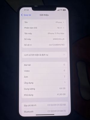 Iphone 11 Pro Max quốc tế 64 gb full chức năng. Mua bán Điện thoại tại Thành phố Thuận An Bình Dương được đăng bởi Bách