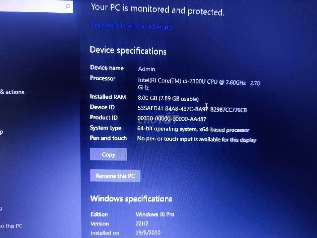 Dell Laptop i5-7300U 8GB Đen. Mua bán Laptop tại Quận Ngũ Hành Sơn Đà Nẵng được đăng bởi Tiến Nguyễn hình 1