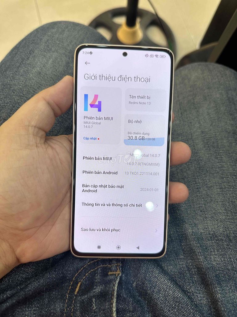 Xiaomi Redmi Note 13 128GB Vàng hồng. Mua bán Điện thoại tại Quận Liên Chiểu Đà Nẵng được đăng bởi DuongVD hình 1