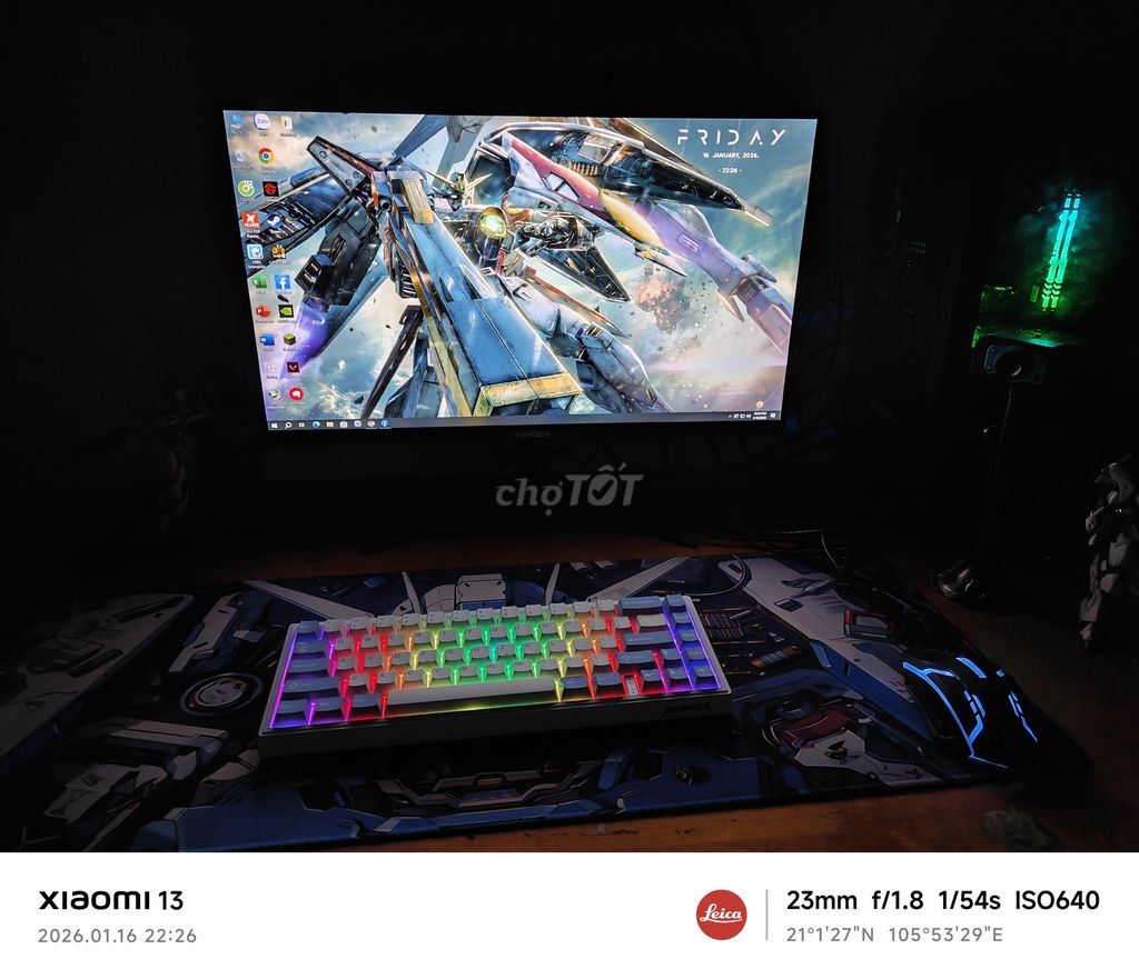 Bàn phím cơ Monka 3067 Pro V2 Xanh đen. Mua bán Phụ kiện (Màn hình, Chuột...) tại Quận Long Biên Hà Nội được đăng bởi Minh Đức Vũ hình 1