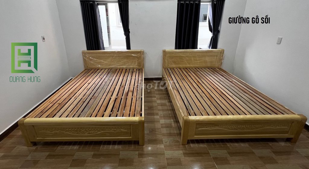 GIƯỜNG GỖ SỒI=GIƯỜNG GỖ_GIƯỜNG GỖ$GIƯỜNG GỖ SỒI$$$. Mua bán Giường, chăn ga gối nệm tại Quận 12 Tp Hồ Chí Minh được đăng bởi NỘI THẤT NHÀ XINH hình 1