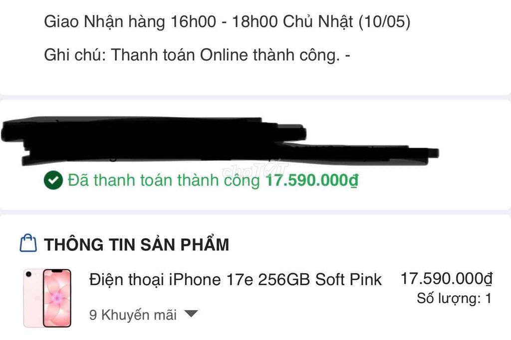 iPhone 17e 256GB Hồng nhạt. Mua bán Điện thoại tại Thành phố Thủ Đức Tp Hồ Chí Minh được đăng bởi Nguyễn Ngọc hình 1