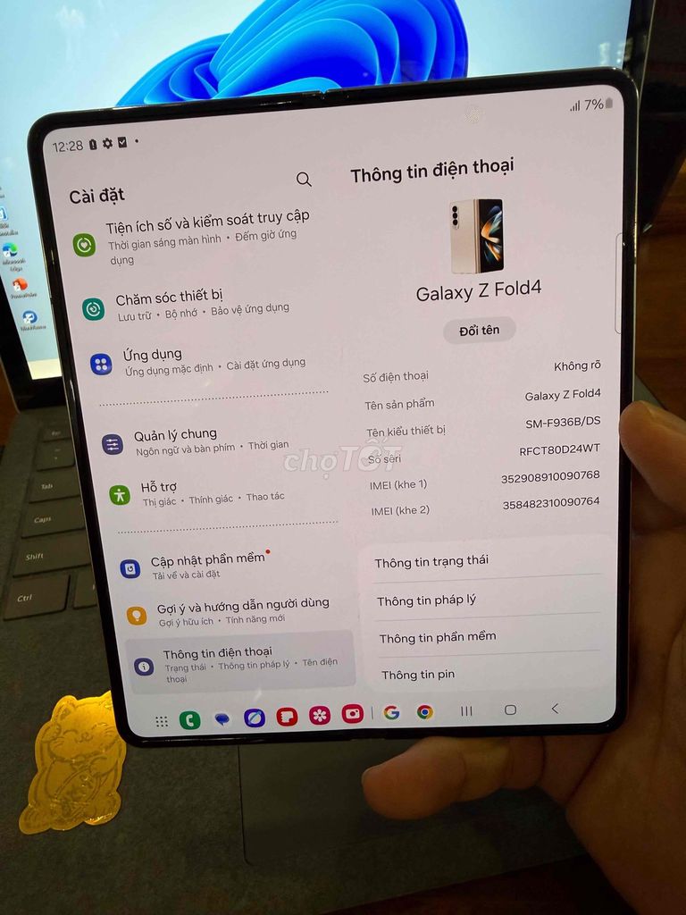 Samsung Galaxy Z Fold4 512GB Trắng. Mua bán Điện thoại tại Quận Phú Nhuận Tp Hồ Chí Minh được đăng bởi Thanh nam hình 1