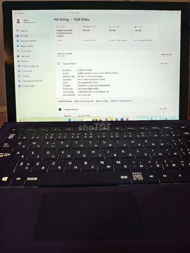 Microsoft Surface Pro 7 i5-1035G4 8GB/256GB Bạc. Mua bán Laptop tại Thành phố Đà Lạt Lâm Đồng được đăng bởi NGUYEN THANH DALAT hình 1